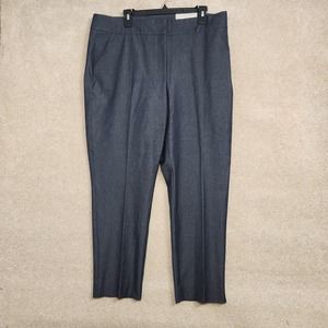 Chico's Gray Flat Front So Slimming Slim Leg Ankle Pants Women's Size 14 NWT
